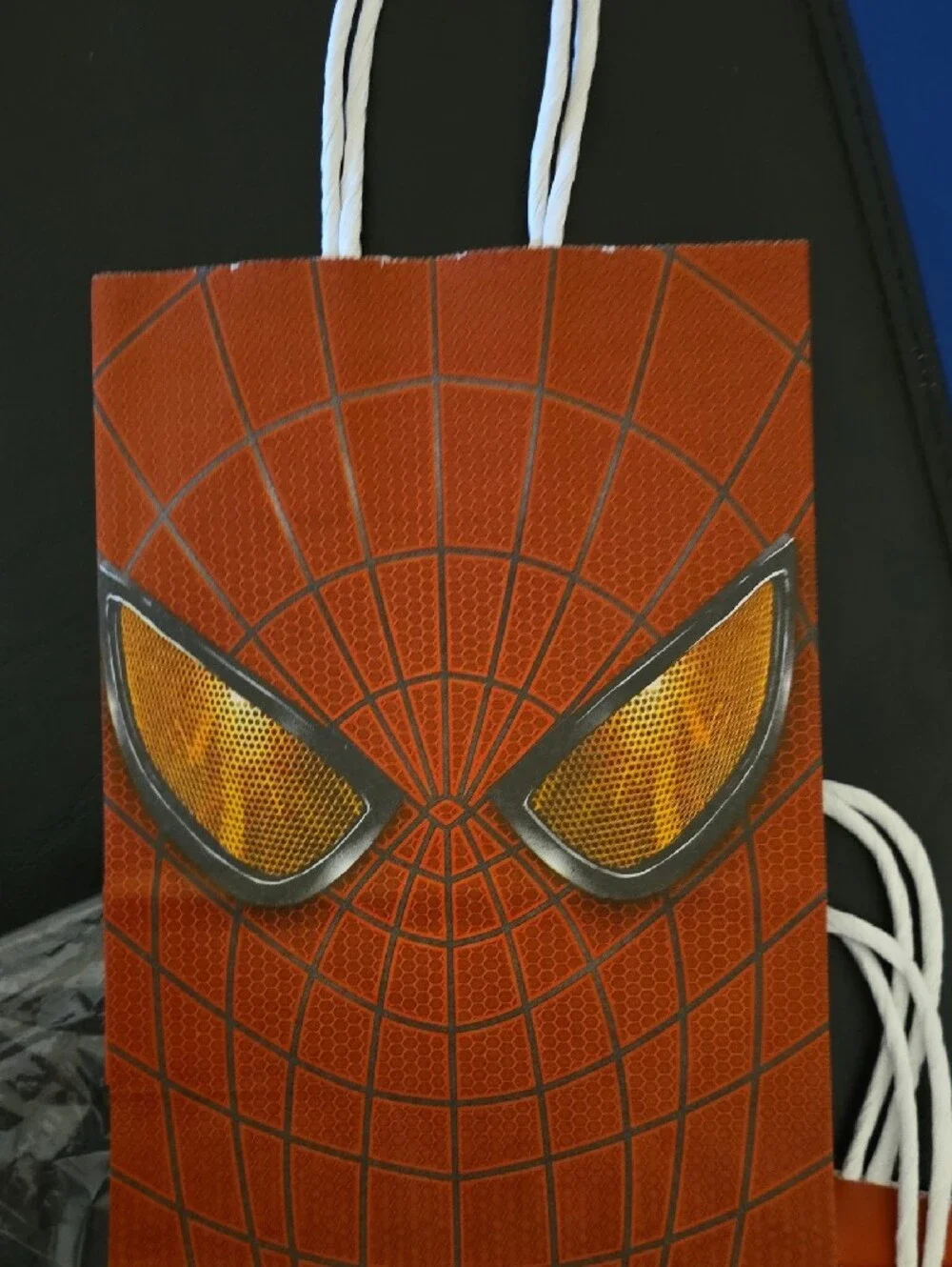 Spiderman Themed Red Party Favor Bags - Pack of 8